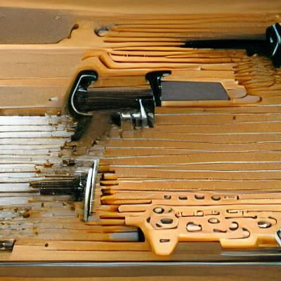 Classic Piano with Wooden Case and Metal Strings