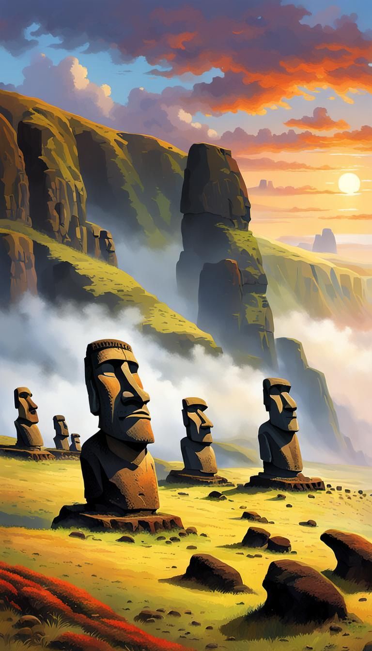 moai statues