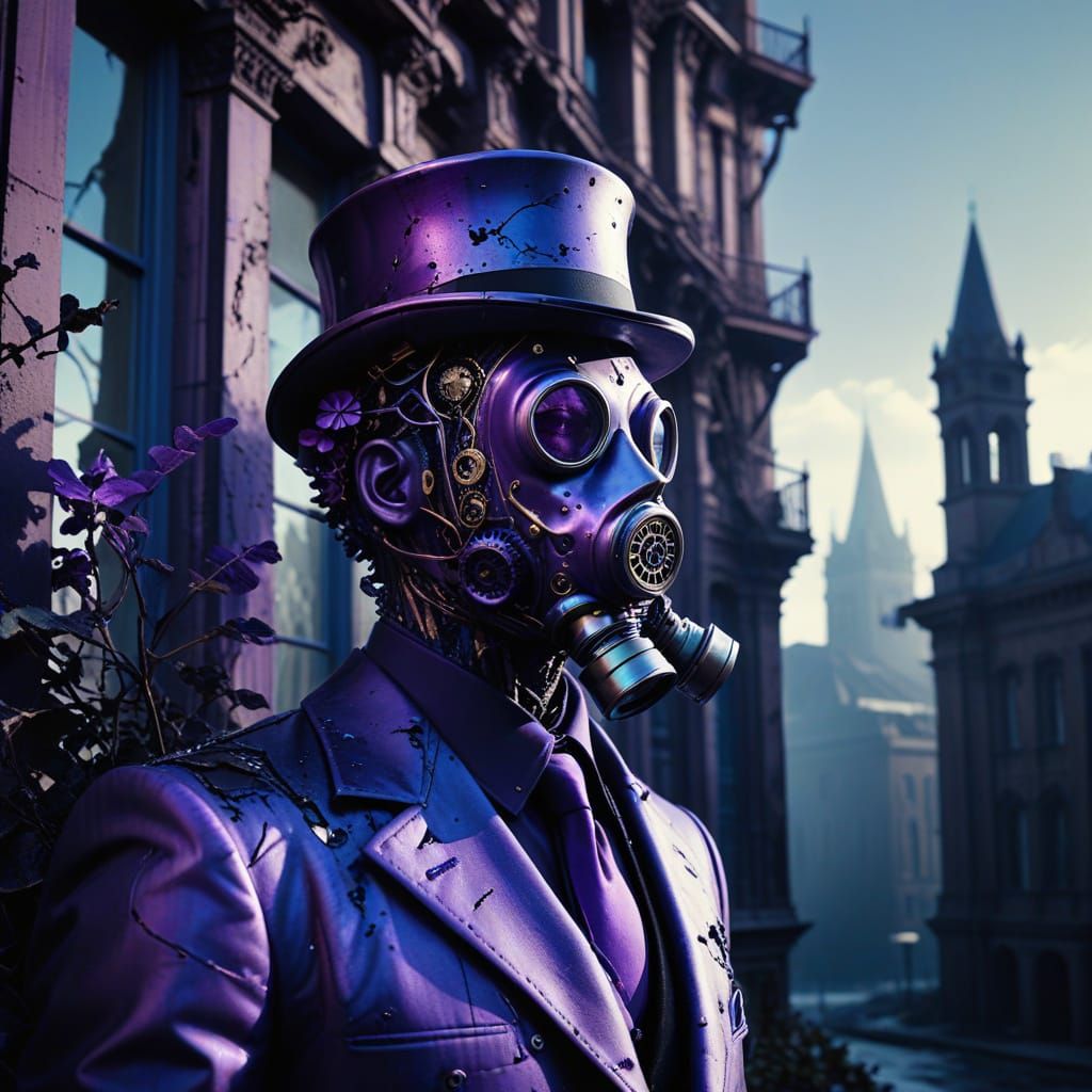 Surrealist Figure Stands Before Melting Government Building ...