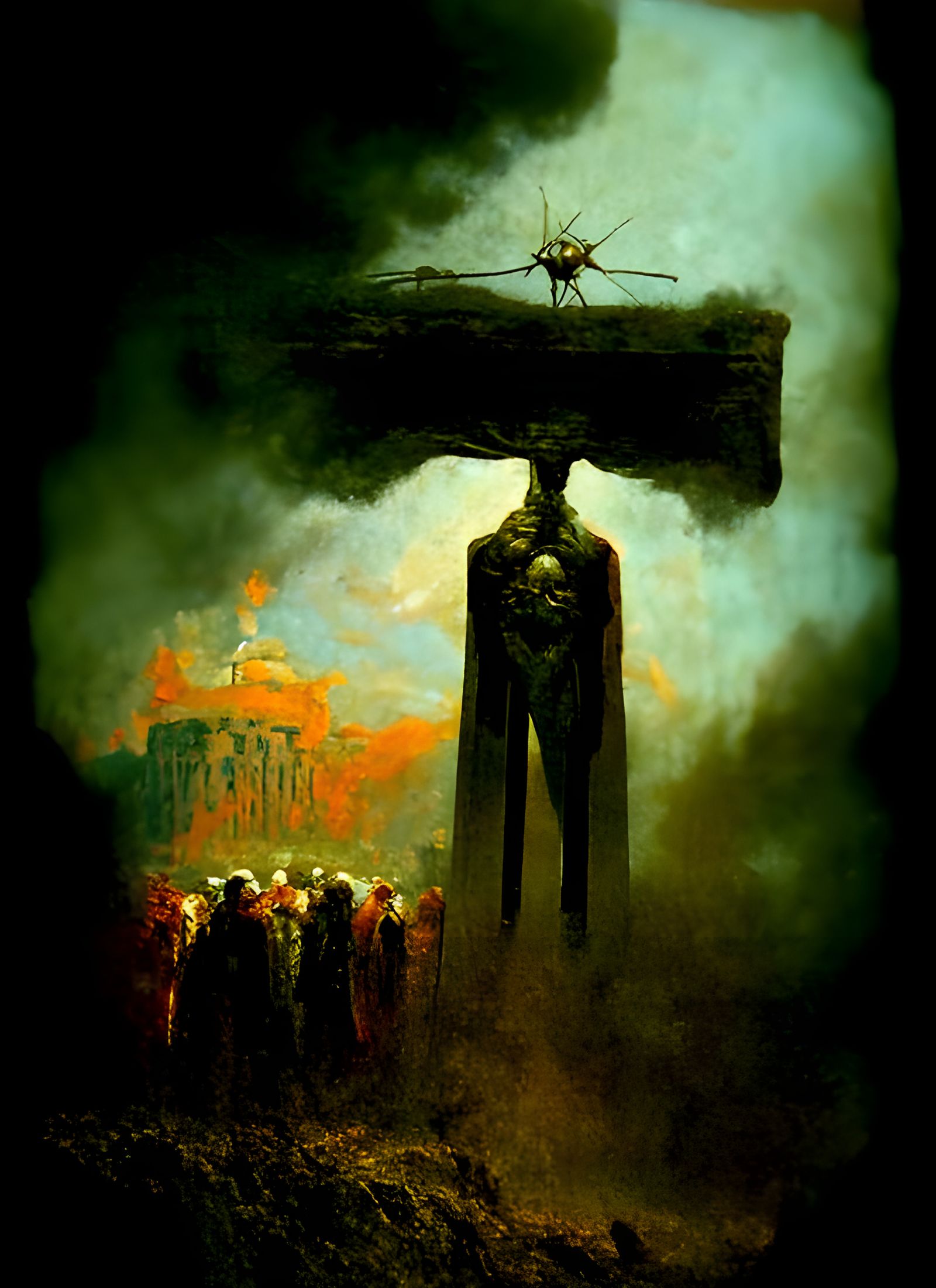 Donald Trump as Antichrist in Dystopian Propaganda Art