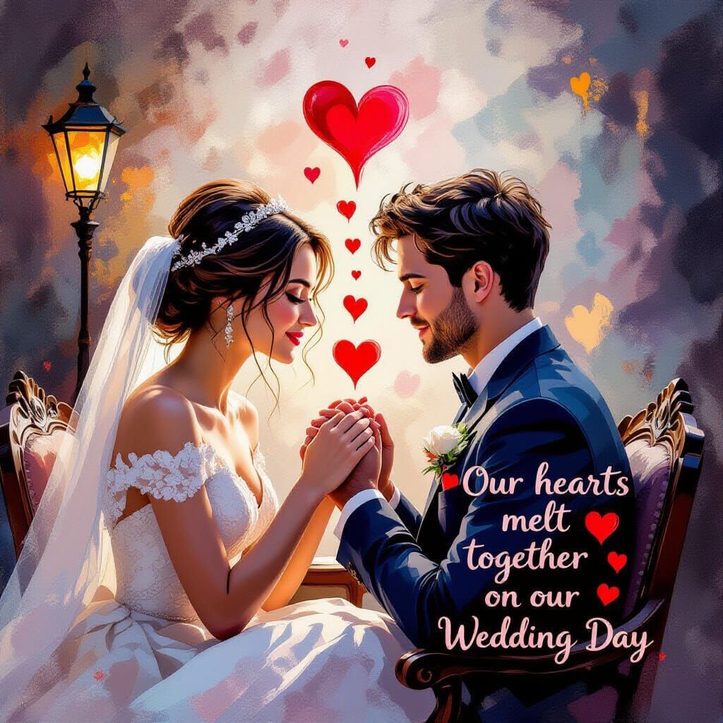 Melting Heart: Abstract Impressionist Wedding Day