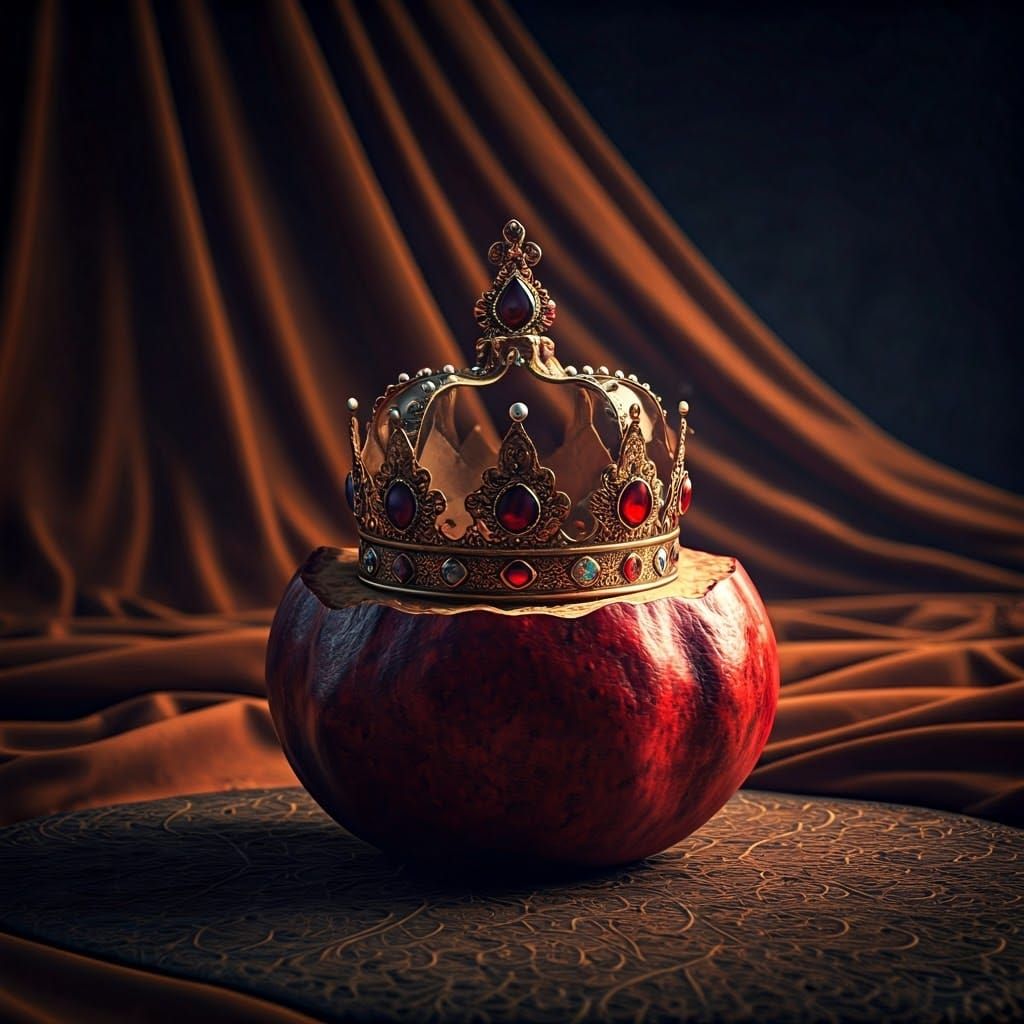 Crown Jewel Pomegranate Harem: A Cinematic Still