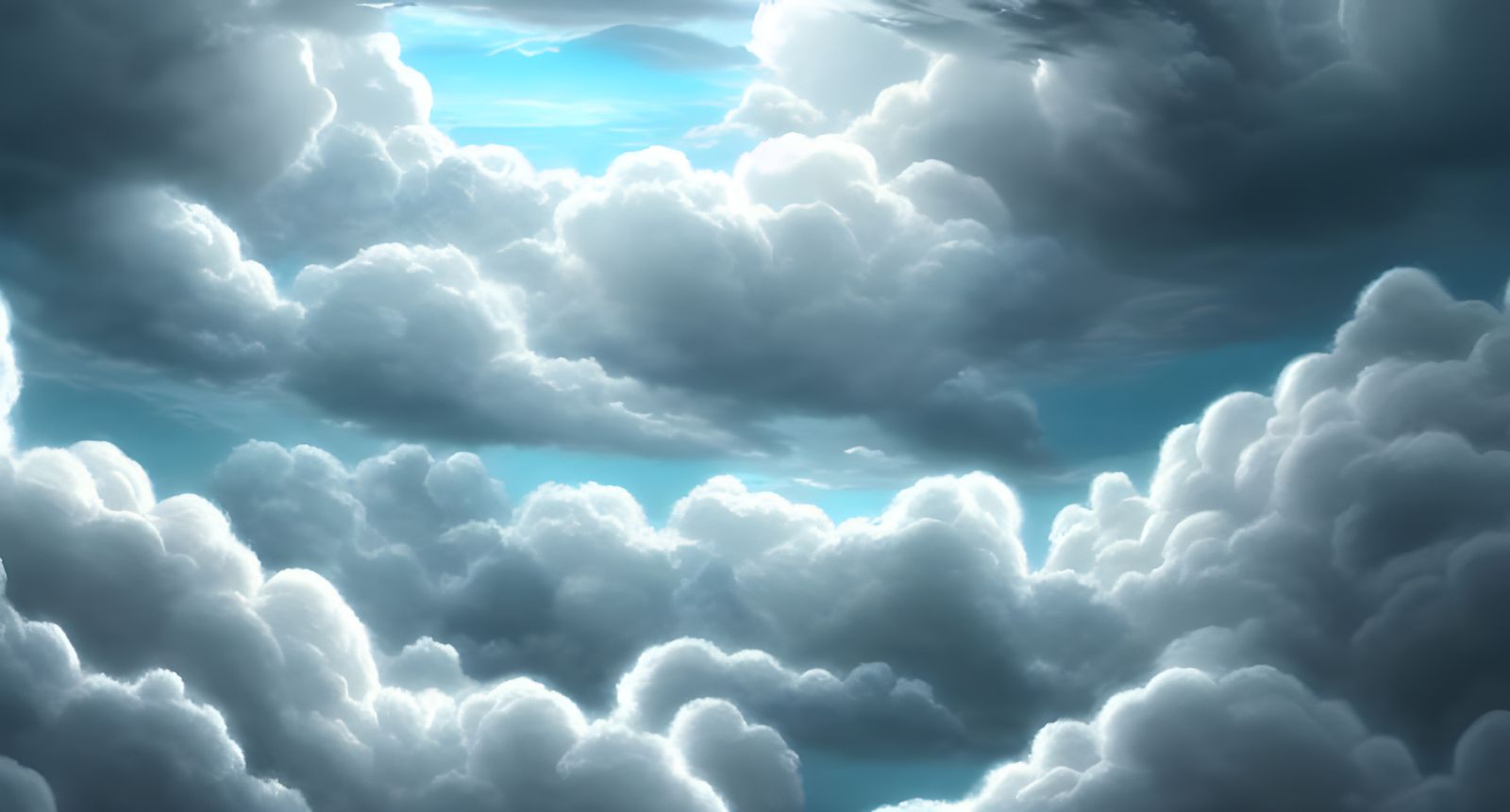 White clouds with blue sky