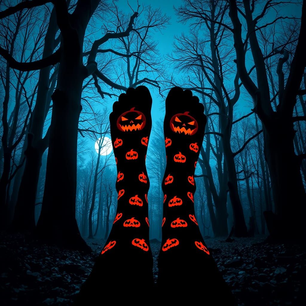 halloween glow toe socks