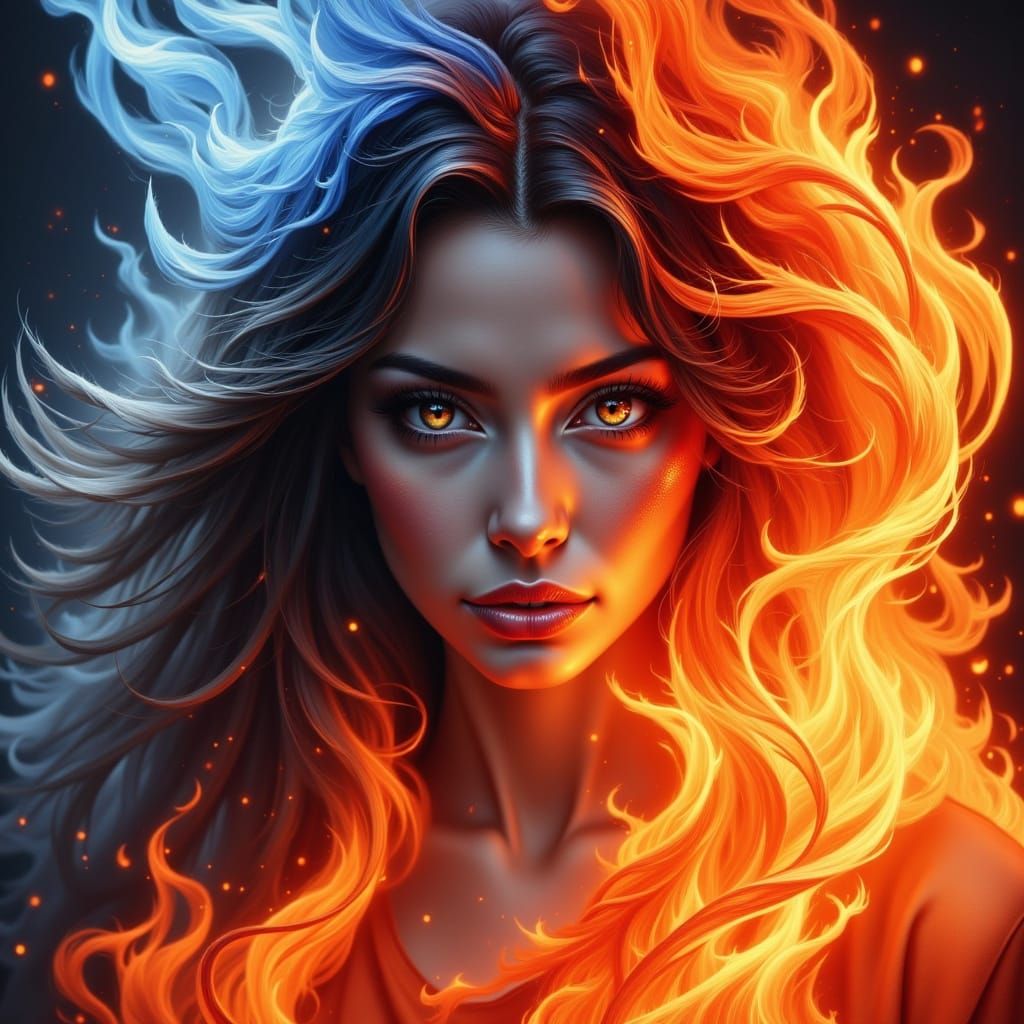 Goddess of Fire and Ice Concept Art