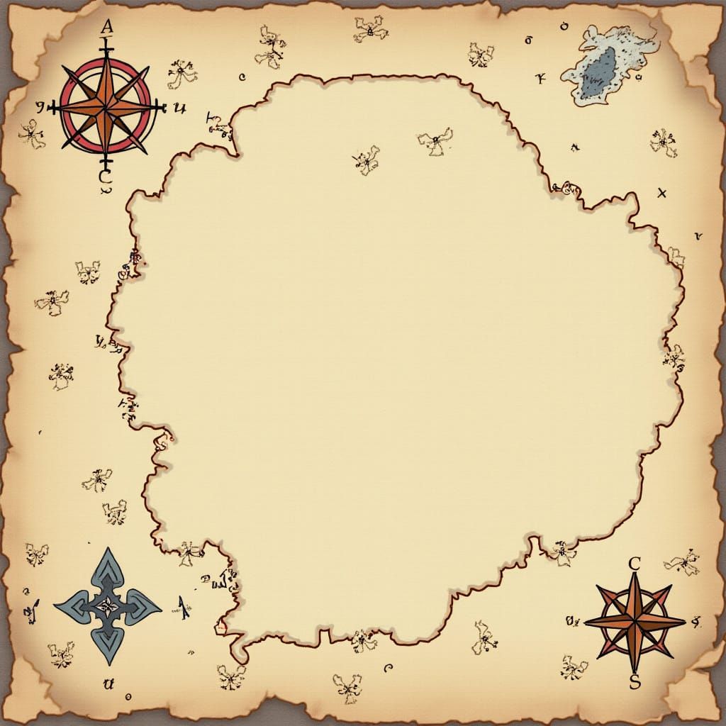 2D Fantasy Map in Cartographic Illustration Style