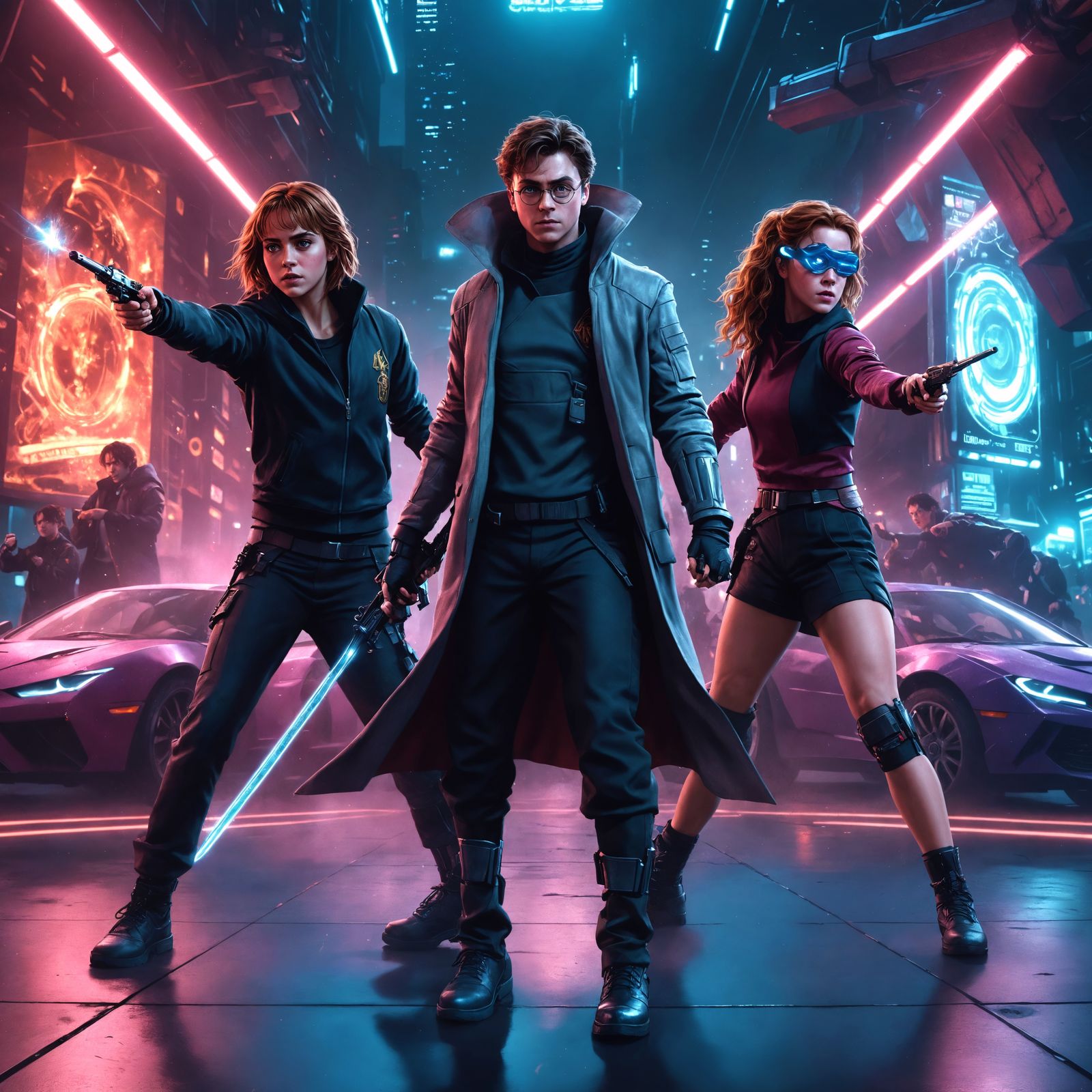 Harry Potter as Cyberpunk Ninja Warriors