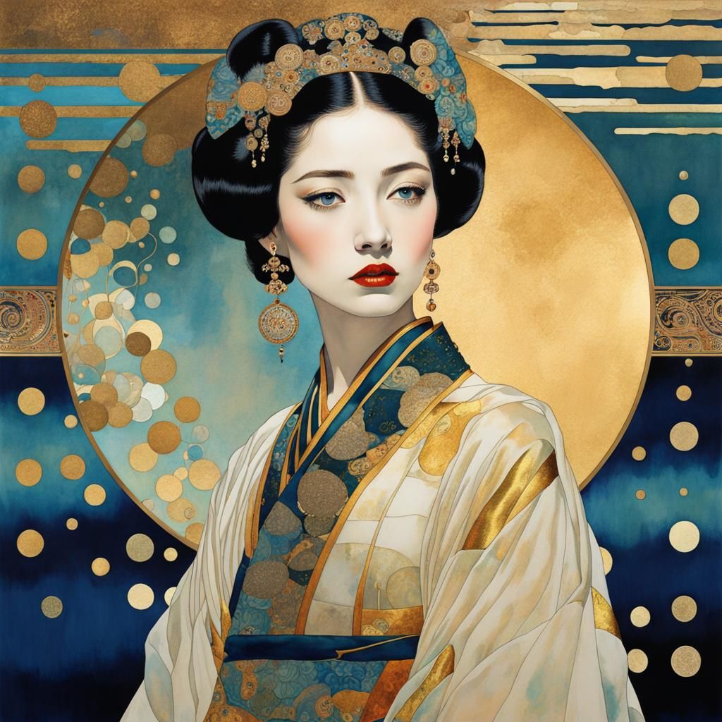 Art Deco Woman with Klimt Influences