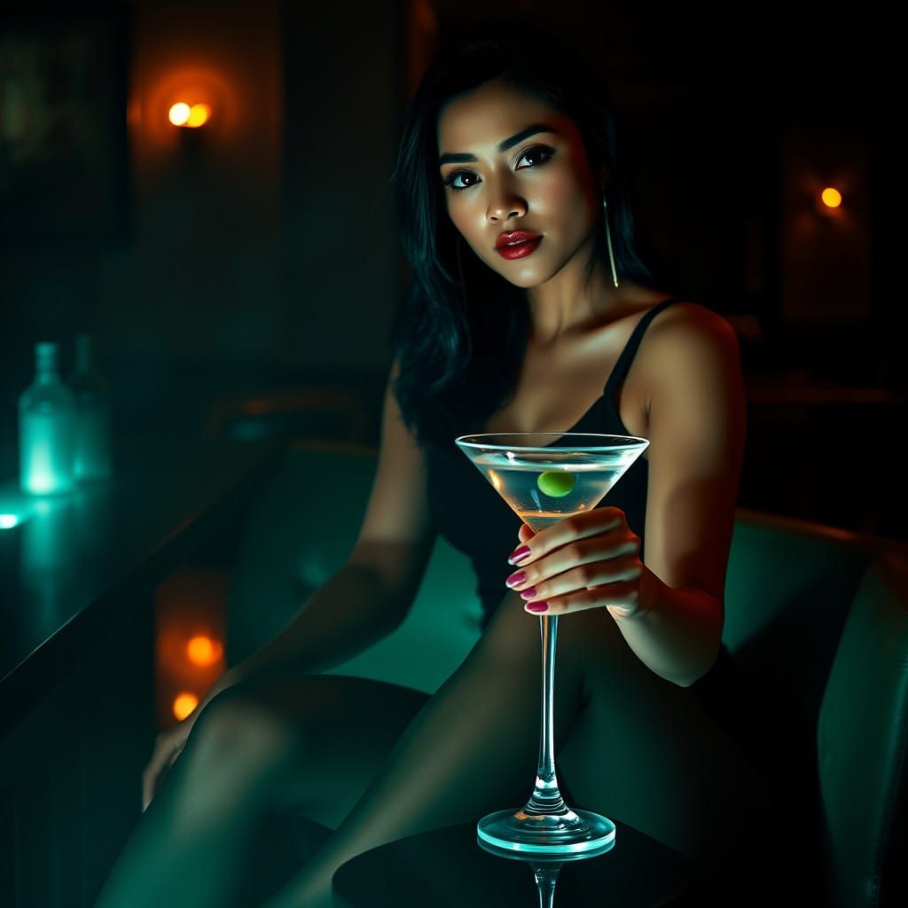 Sultry Nighttime Scene in Moody, High-Contrast HDR