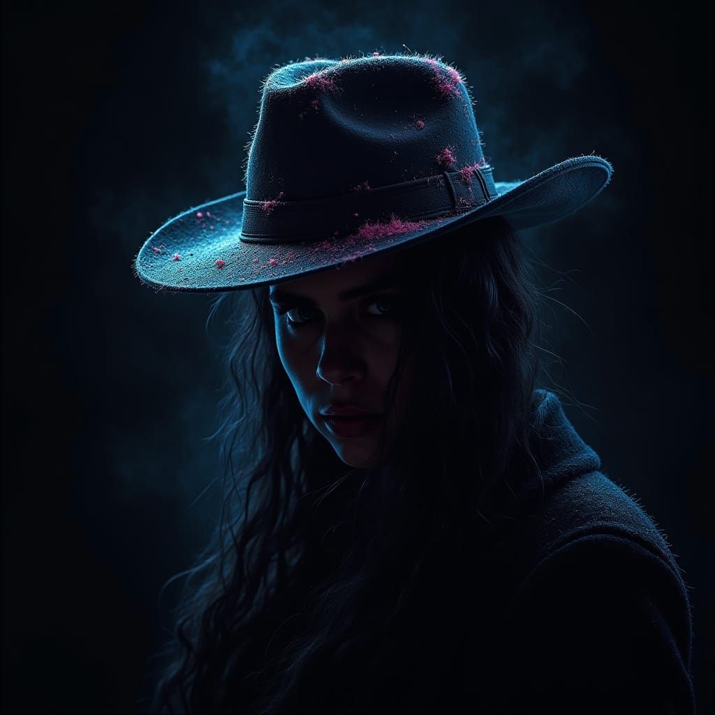 Silhouette Emitting Aura with Ethereal Glow in Digital Art