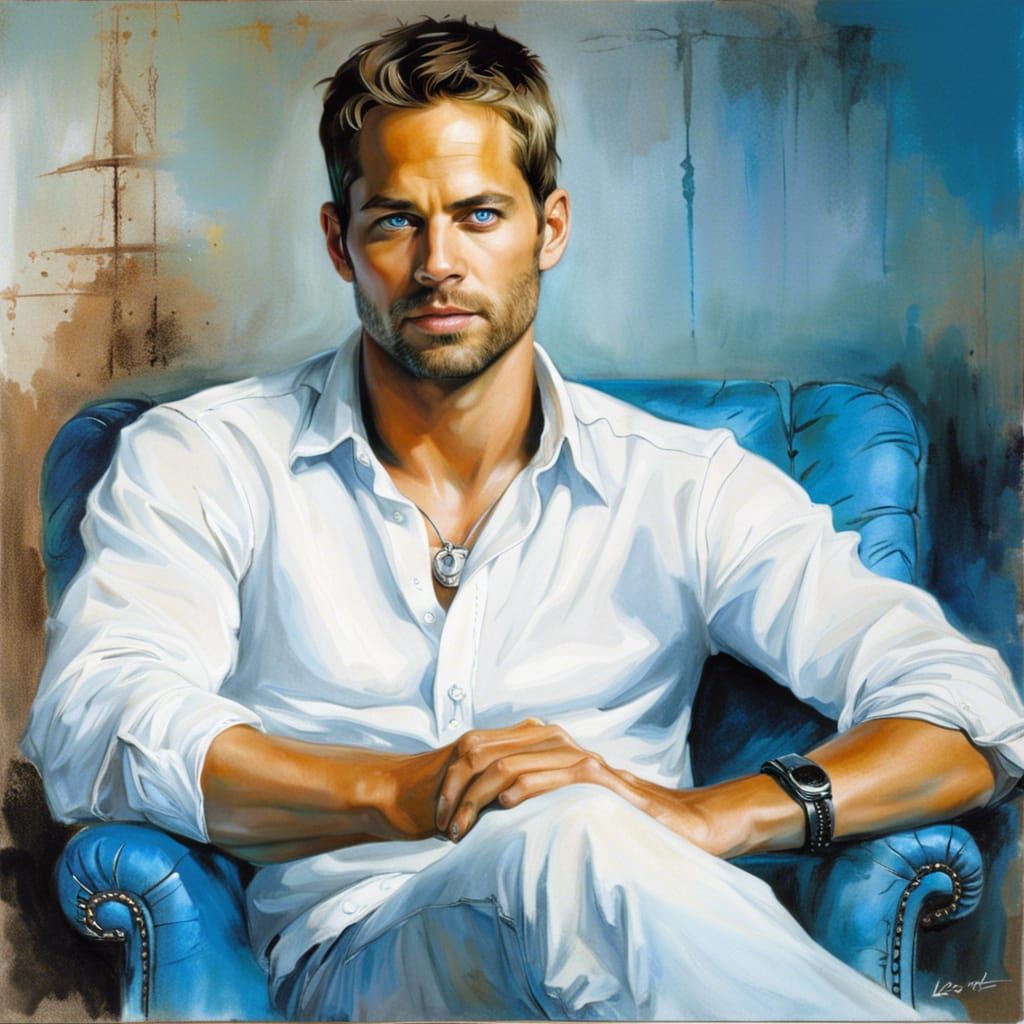 Paul Walker Portrait in Fantasy Art Style