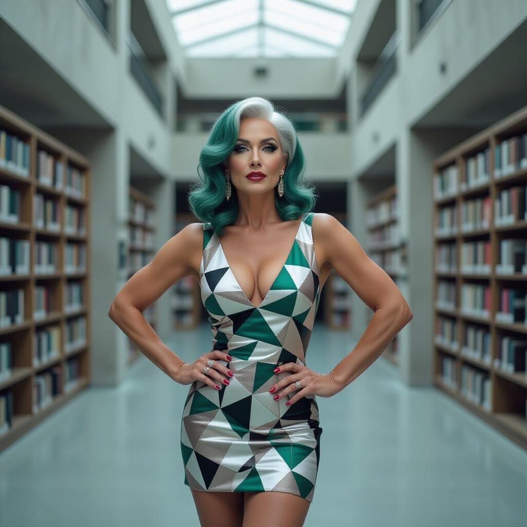 Glamorous Trans Woman in Retro Pop Art Style