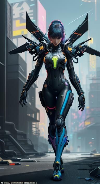 Nintendo Switch as Anime Girl in Cyberpunk Style