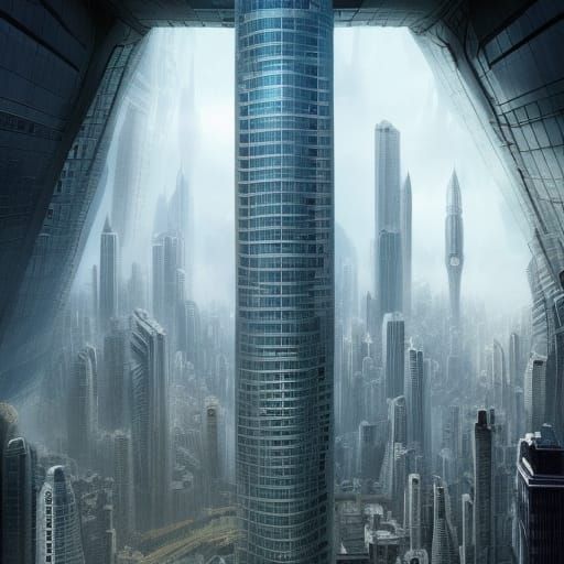 Epic Skyscraper Digital Matte Painting