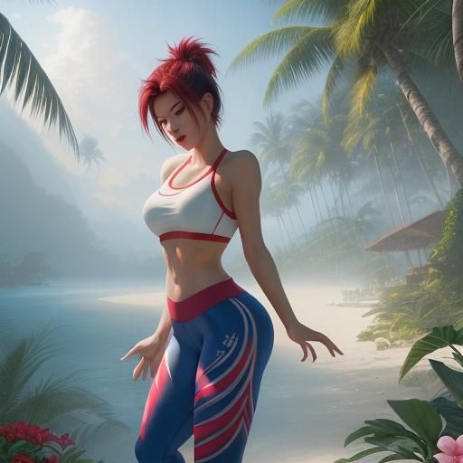 Embrace on a Tropical Beach in Ethereal Style