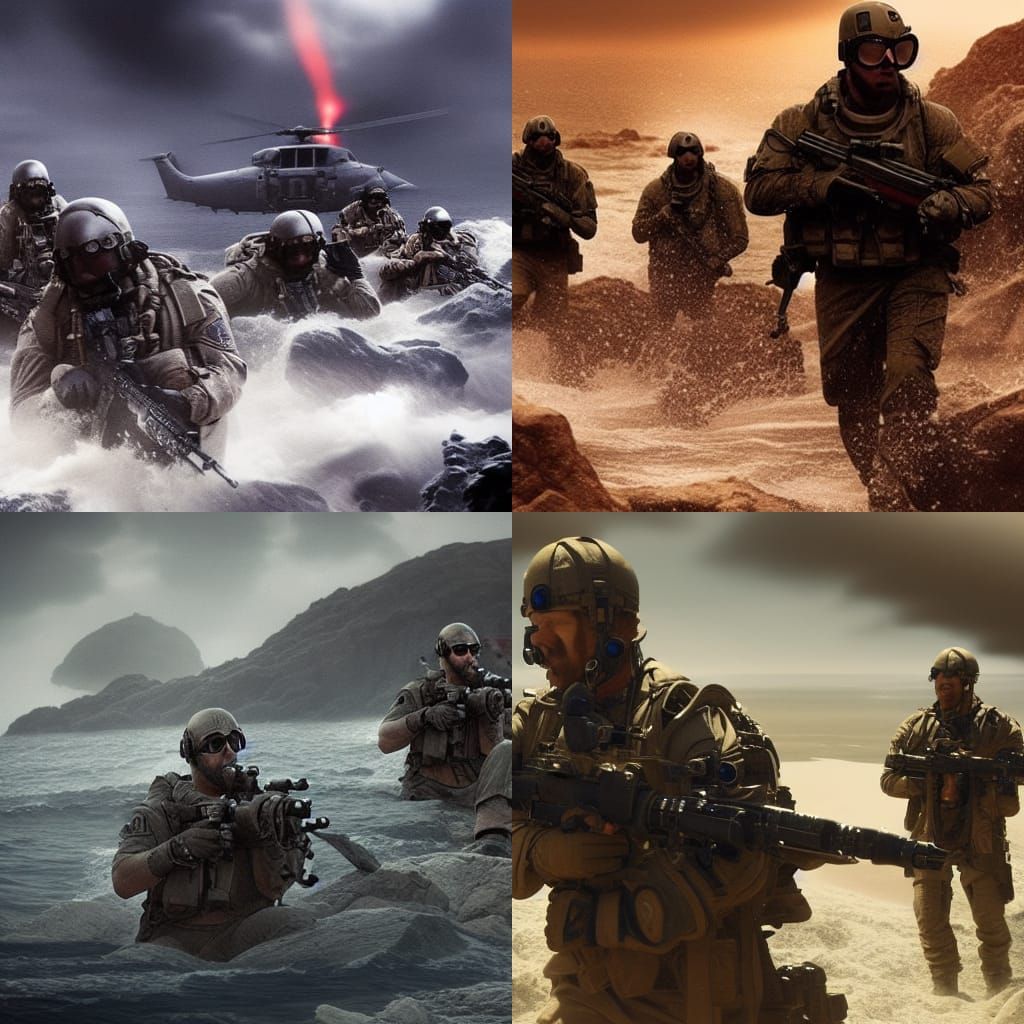 Epic Navy Seals Digital Matte Painting