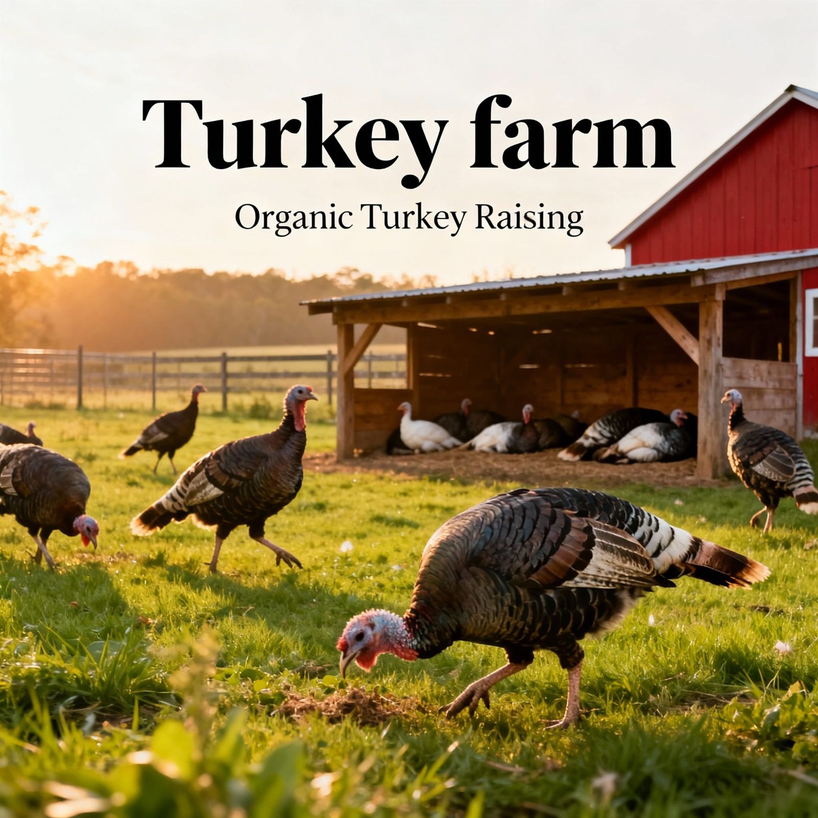 AI Generated Image of a Turkey Farm