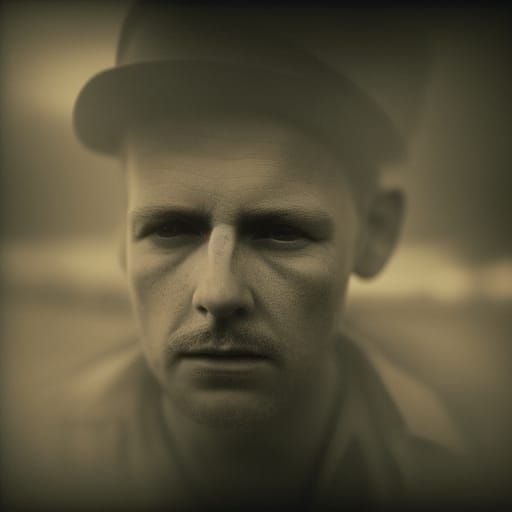 Sepia Portrait in Old West Ghost Town