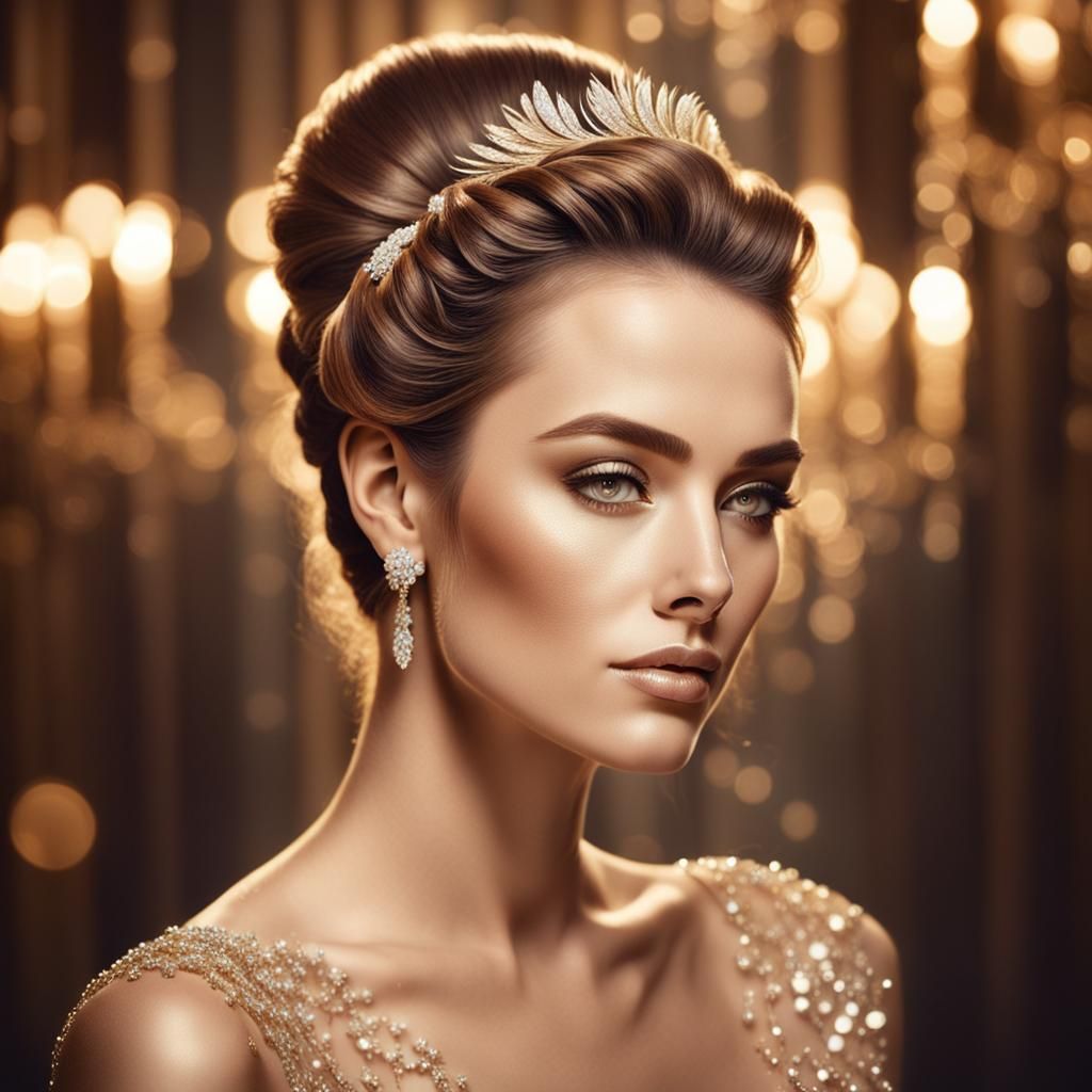 Elegant Luxury Portrait in Golden Lighting
