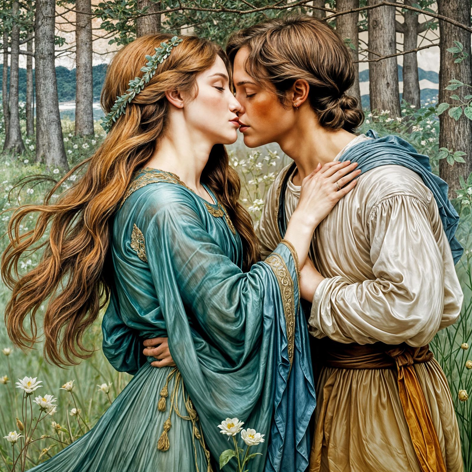 A Soulful Kiss in Ethereal Silk