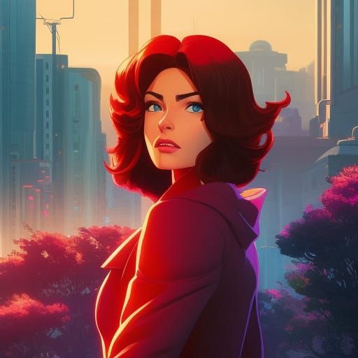 April O'Neil Art by Ilya Kuvshinov and Alena Aenami