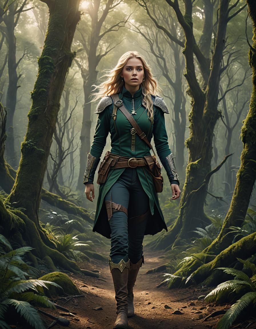 Forest Ranger Princess in Digital Matte Painting