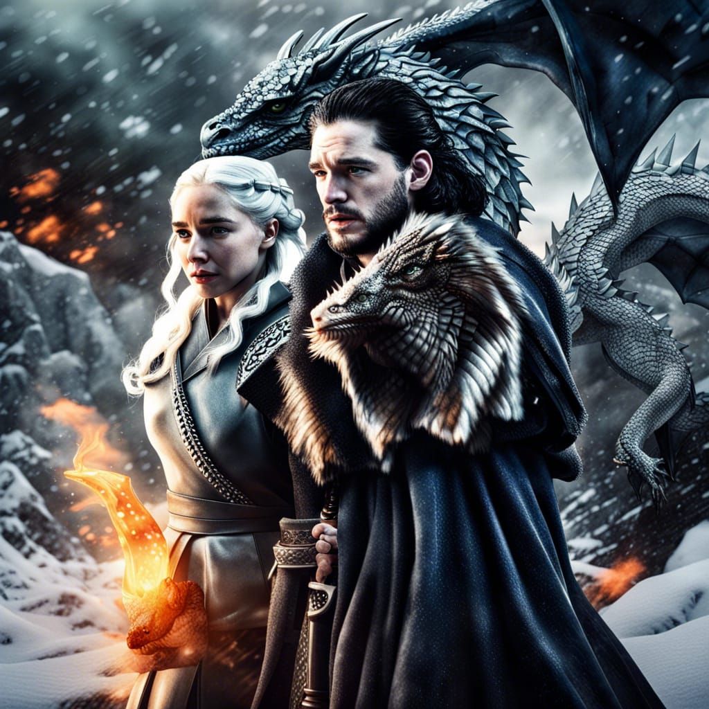 Jon Snow and  Daenerys Targaryen,
