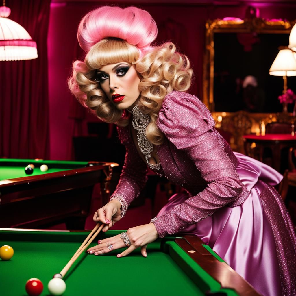Drag Queens Play Snooker in Chiffon Wonderland