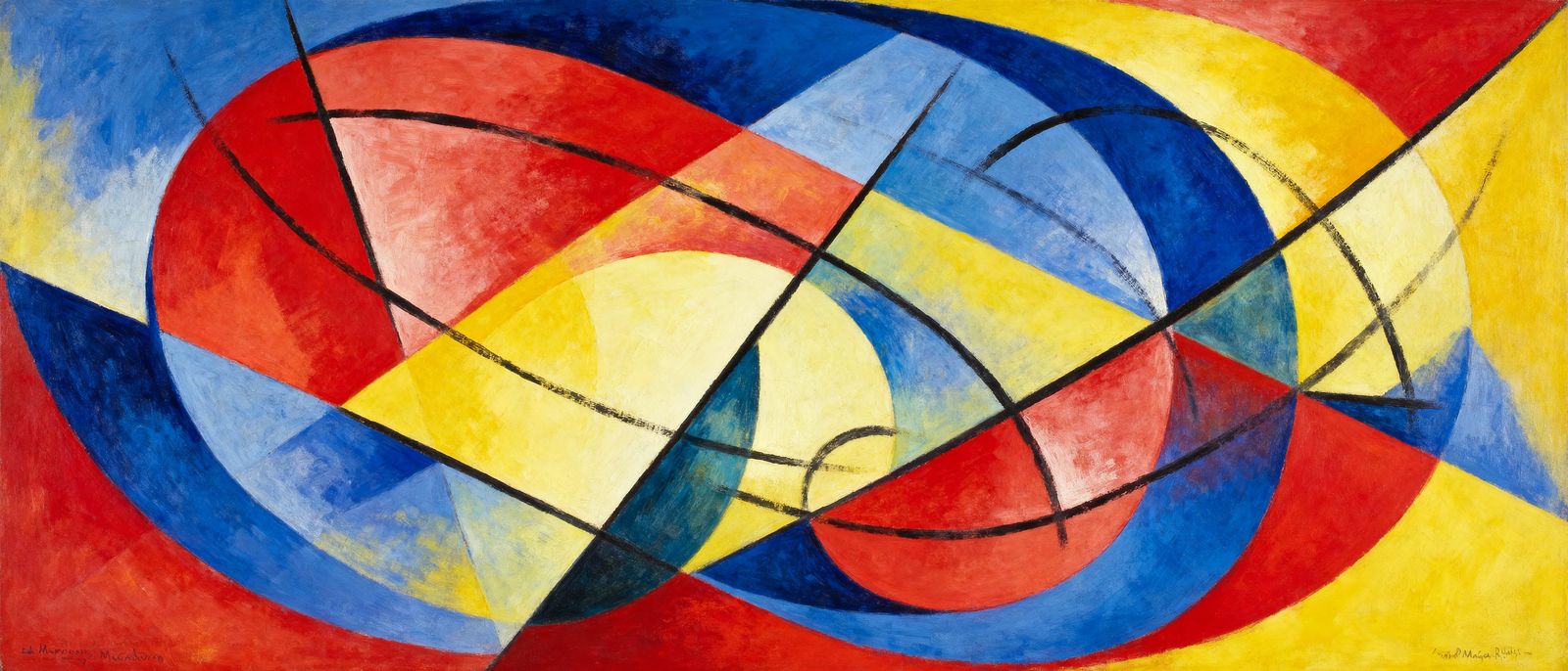 Vibrant Abstract Composition in Synchromism Style