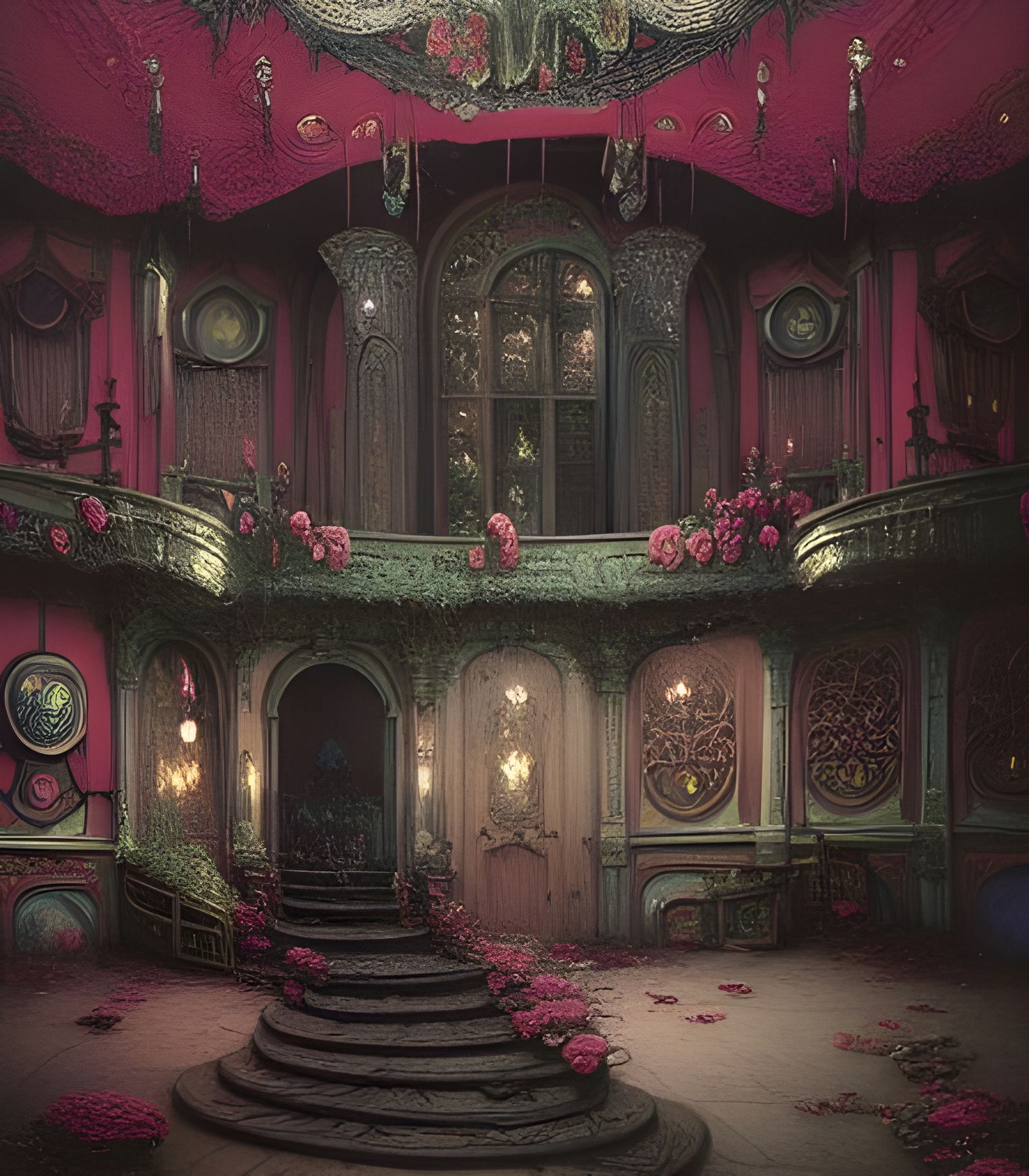 Opulent Wonderland Theater Digital Matte Painting