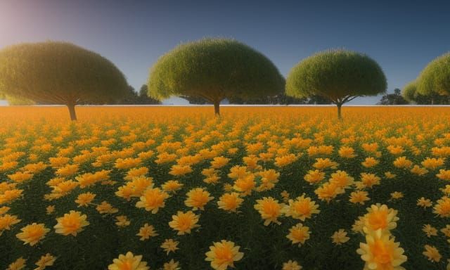 many black dahlia flowers in bloom, sunny day, warm light, golden hour, intricate details, 8K resolution, Cinema 4D, Beh...