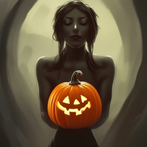 Detailed Black Jack-o'-Lantern Portrait