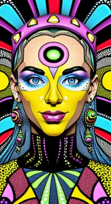 Op Art Pop Star Cube: Subdimensional Art