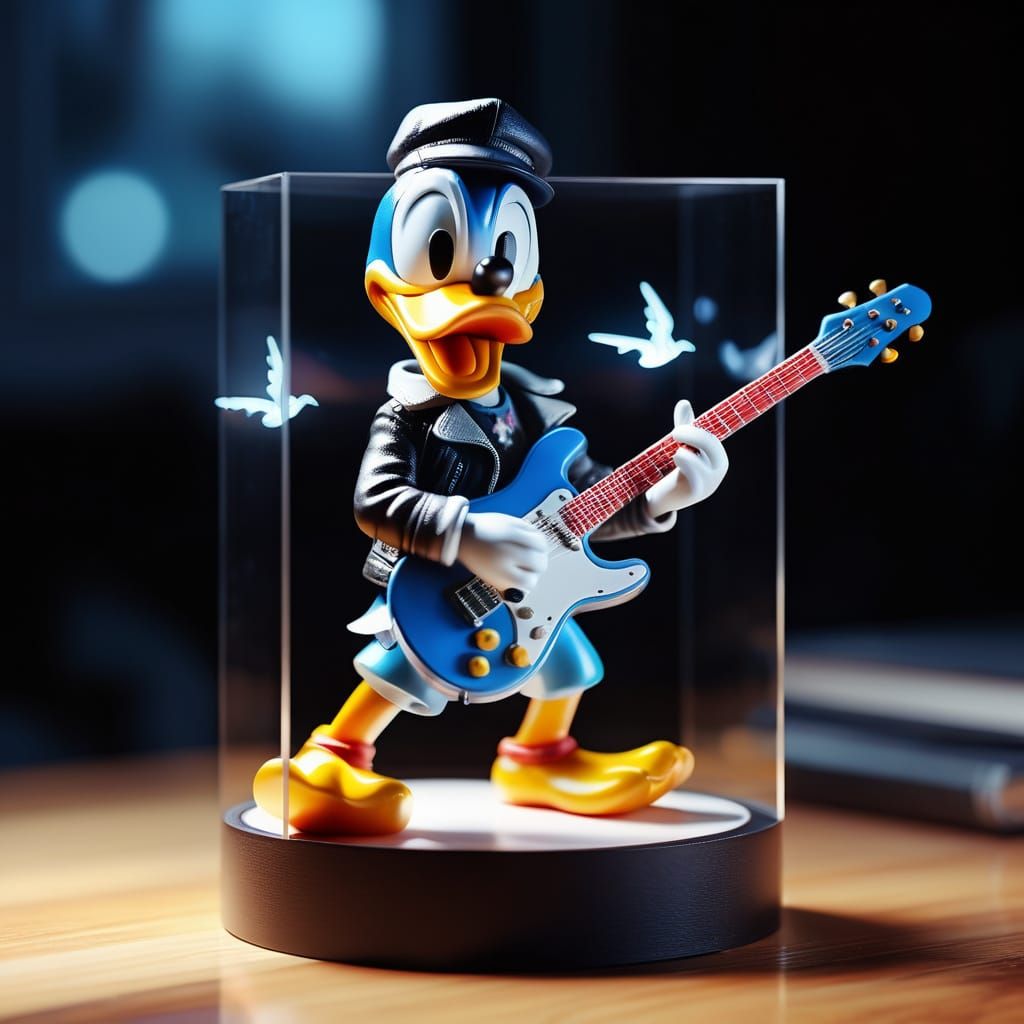 Rockstar Donald Duck in Close-Up Glory