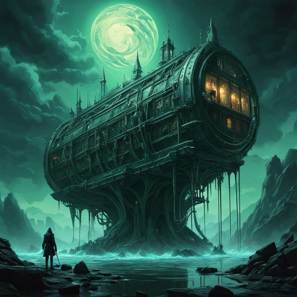 Cybernetic Vessel in Turbulent Waves