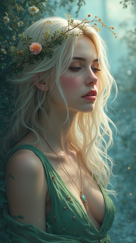 Cinematic Portrait of a Girl with Green Eyes