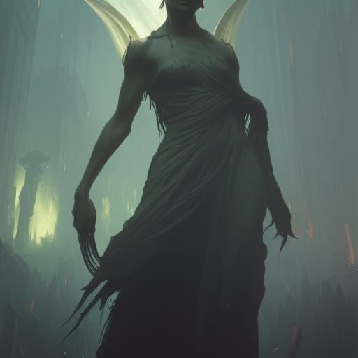 Detailed Half Demon Concept Art in 8K