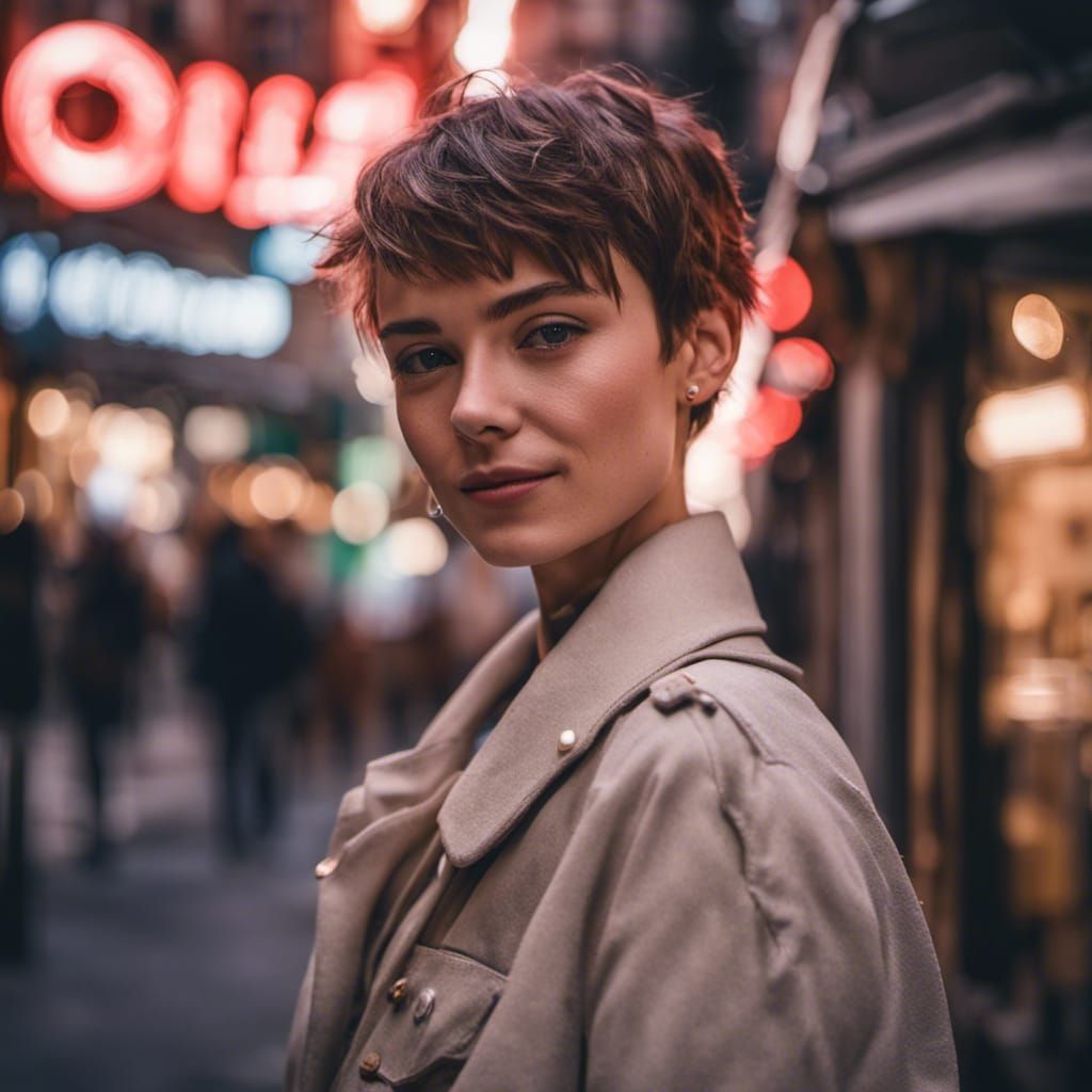 Stylish French Girl in Paris Street Photography