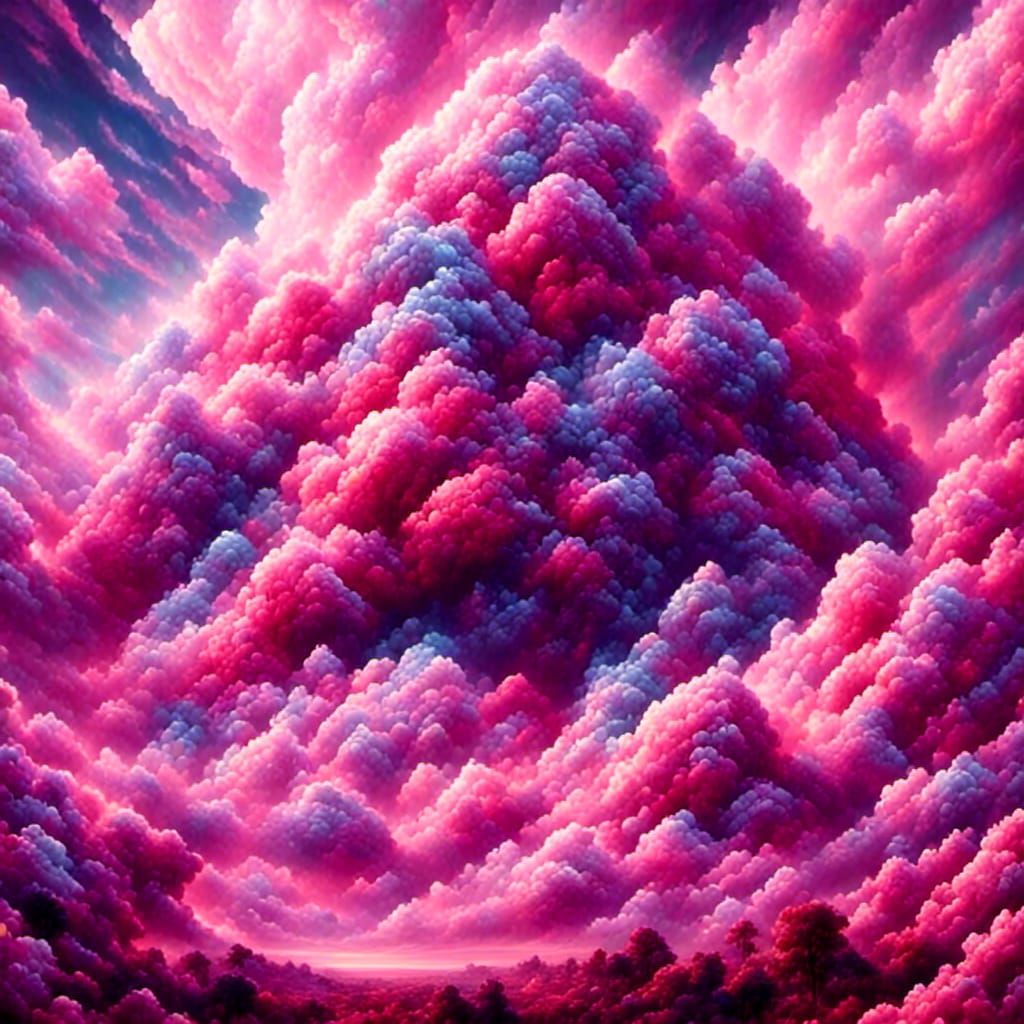 Zeus Clouds Over Cherry Trees in the Wind