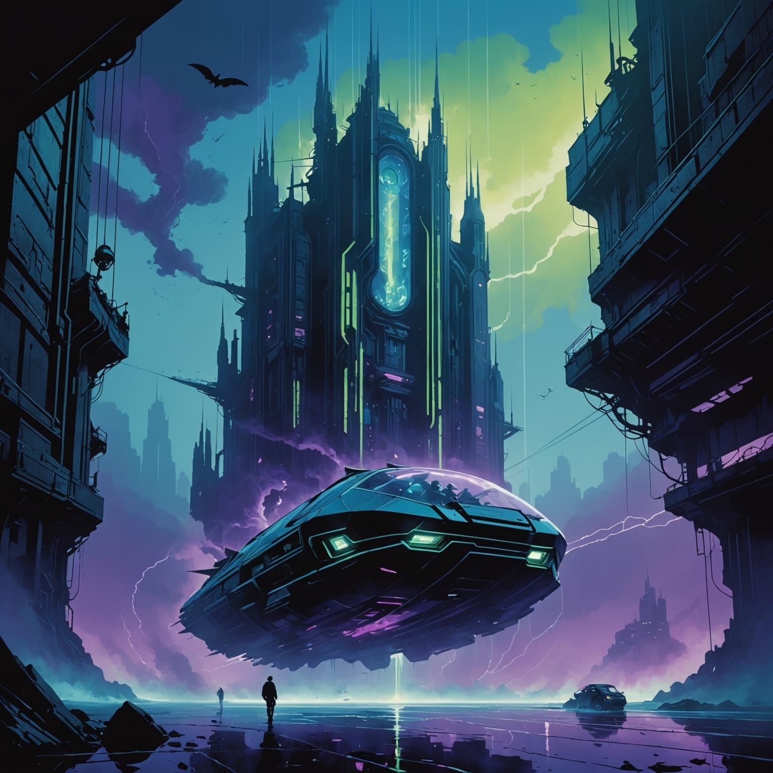 Gothic Futurism: Glass A with Eye and Brain