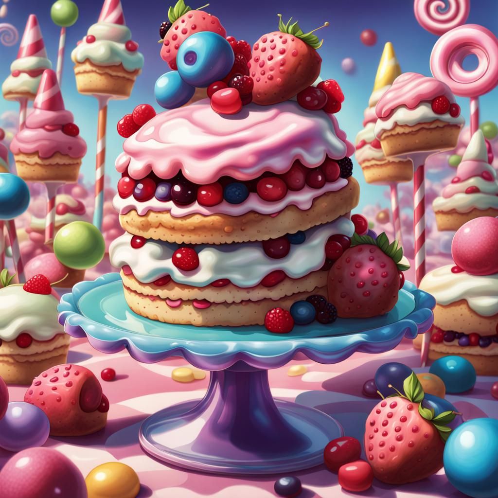 Blackberry Shortcake Teen in Candy Art Style