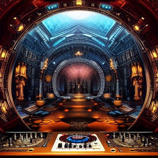 Epic Techno House DJ in Digital Matte Painting