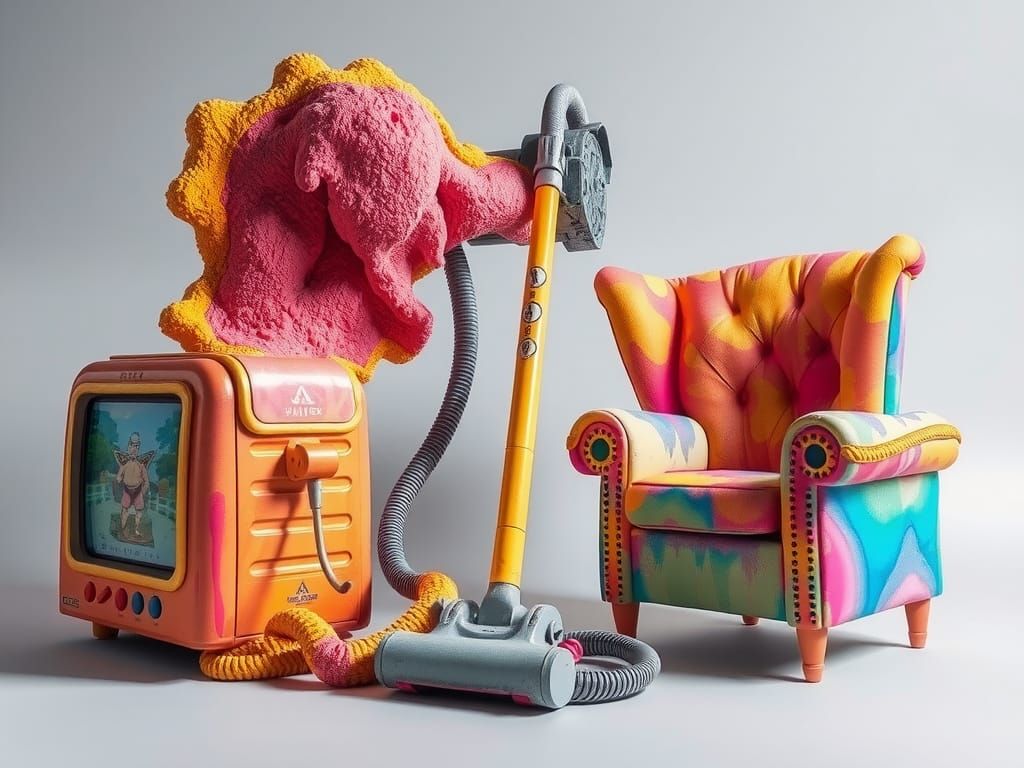 Abstract Sculptures of Household Objects in Surrealist Style