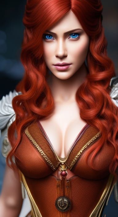 Scarlett Johansson as Triss Merigold in Witcher Style