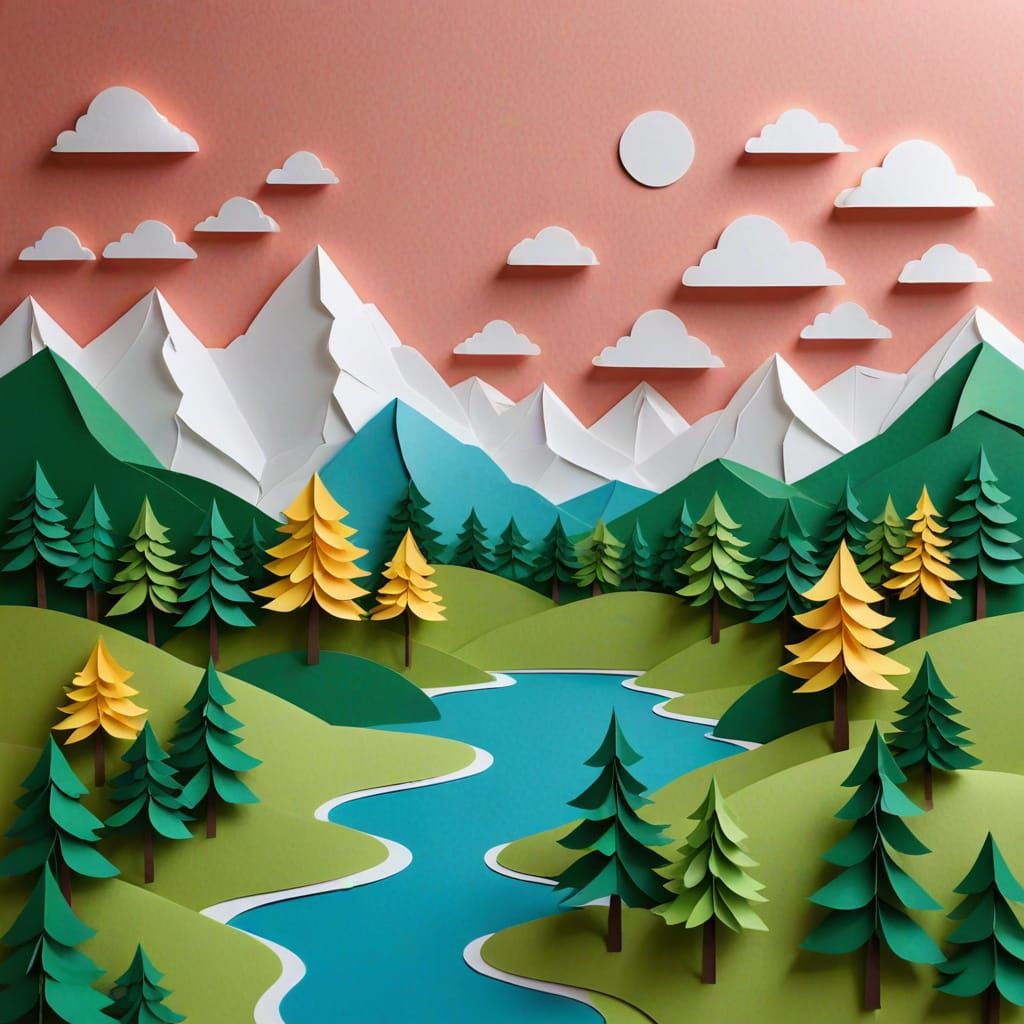 Beautiful Paper Landscape: A Crafted Masterpiece