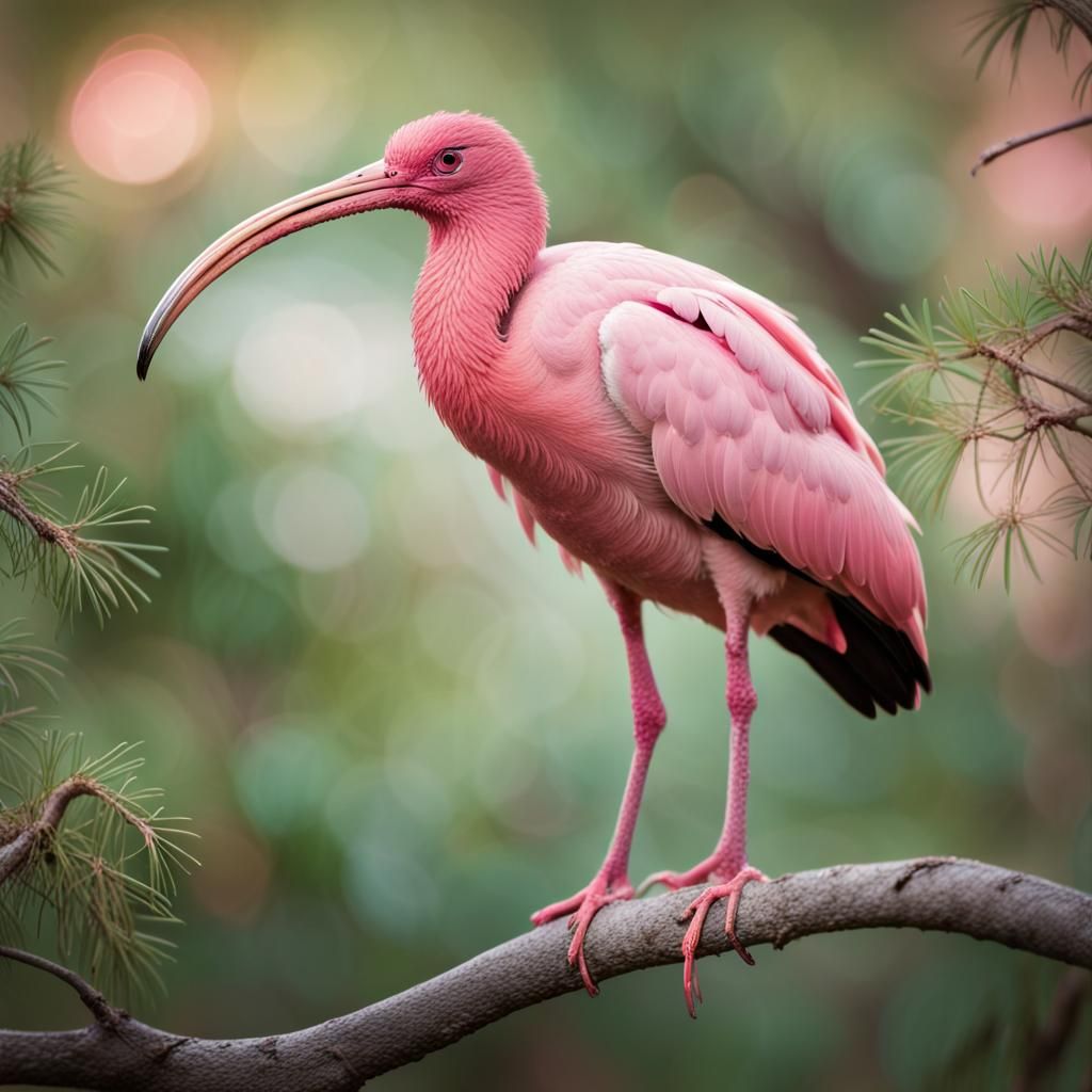 Vibrant Pink Ibis Bird in Stunning Wildlife Photography