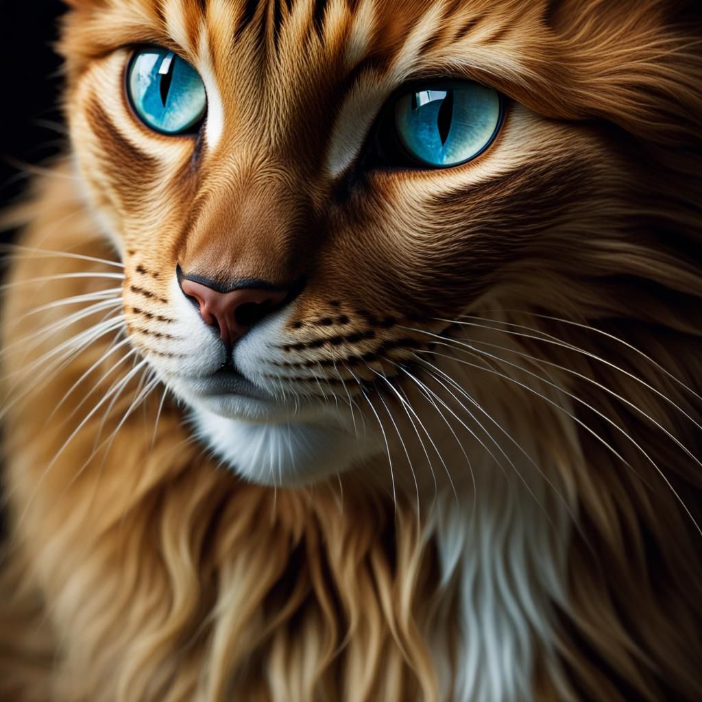Ginger Cat Portrait in Professional Photography Style