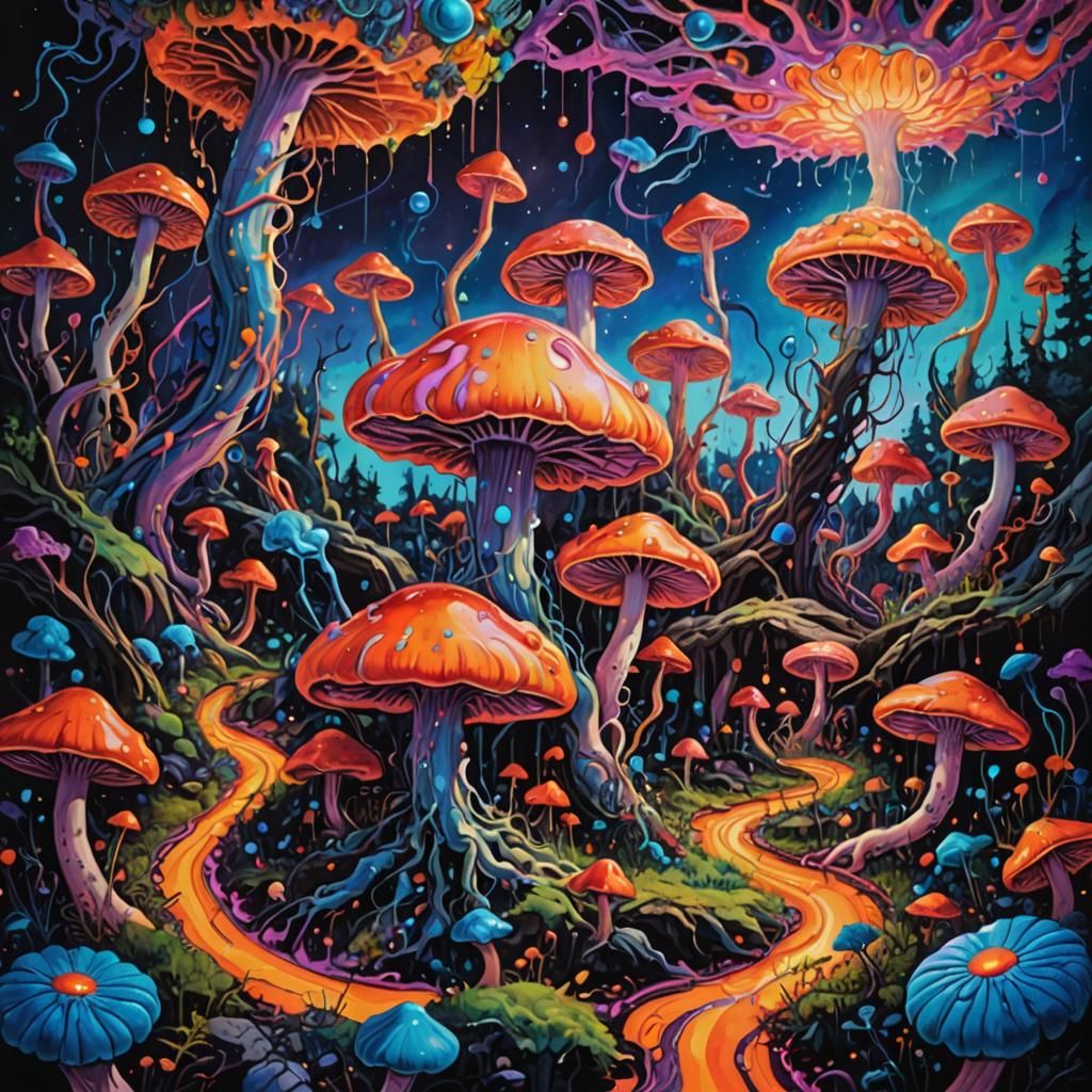 Psychedelic Shattered Mind in Cosmic Surrealism