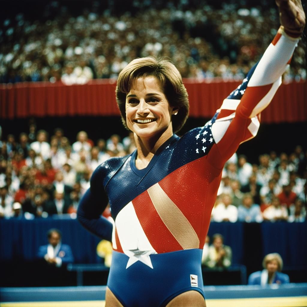 08 03 1984 American gymnast Mary Lou Retton won the all-arou...