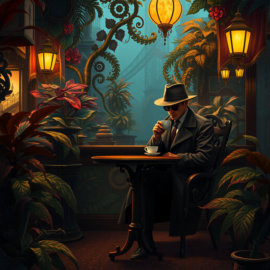 Spy in Café Shi: Fantasy Concept Art
